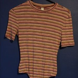 Mock neck 70’s color thong bodysuit